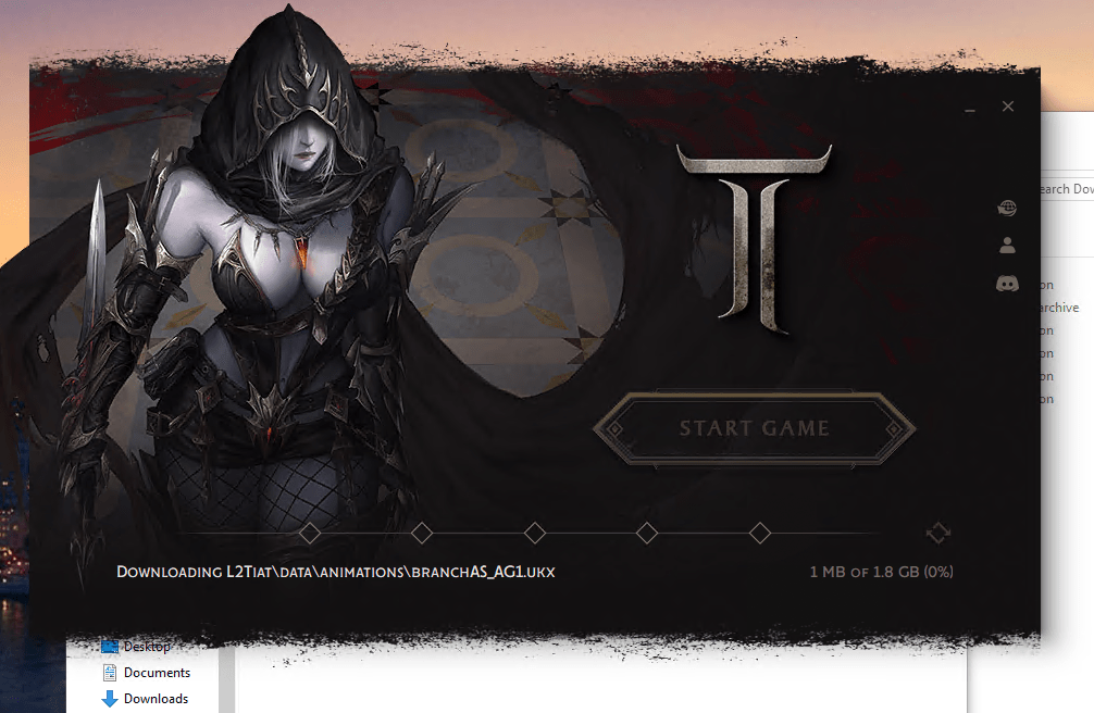 The L2 Tiat updater fetching the latest client files.